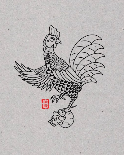 Chicken Fight Tattoo Yogyakarta