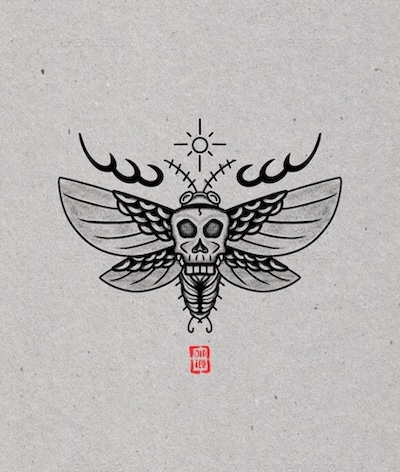 Winged Skull Tattoo Yogyakarta