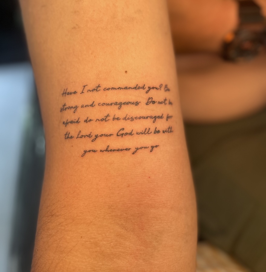 Minimalist Script Tattoo Yogyakarta